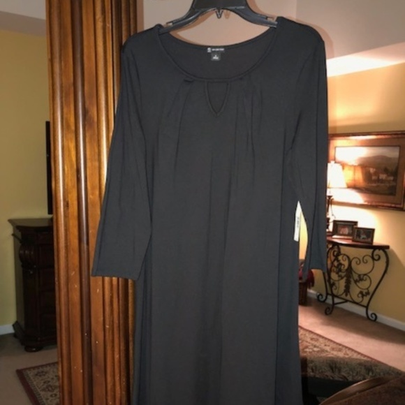 NWT New Directions Basic Black Dress - Picture 3 of 4